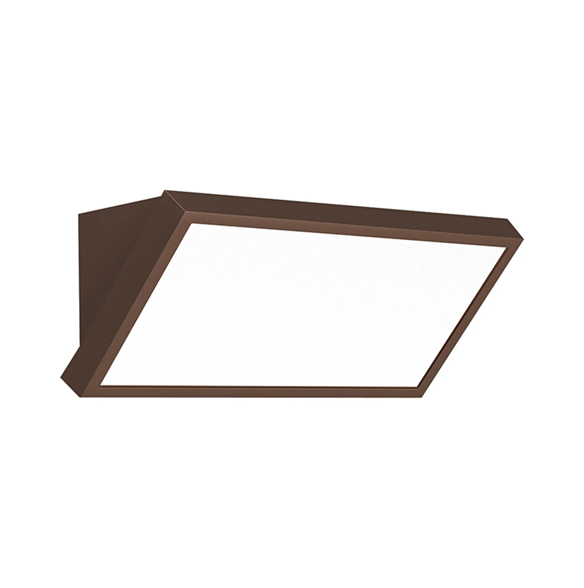 M8862  Creek Rectangular Angled Wall Light, 20W LED, CCT, IP65 Outdoor, Rust Brown